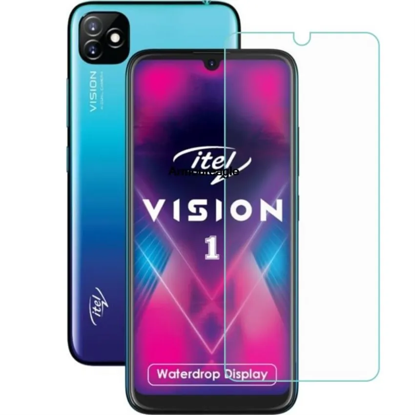 smartphone 9h tempered glass front safety guard on for itel vision 1 glass protective film screen protector cover