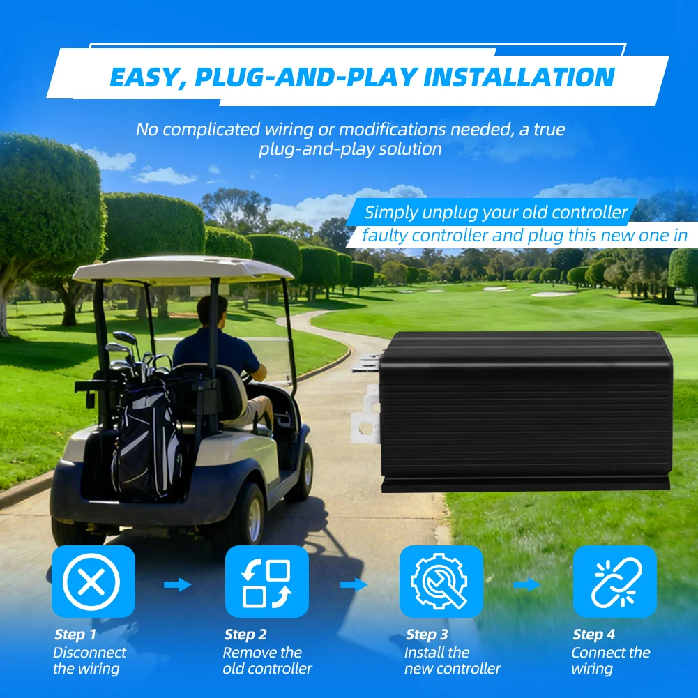 

36V 500A 1205M-5603 Motor Controller 0-5K for Curtis Club Car DS 1980-1995 Golf Cart Replace P125M-5603,1205-5305,1205-5603