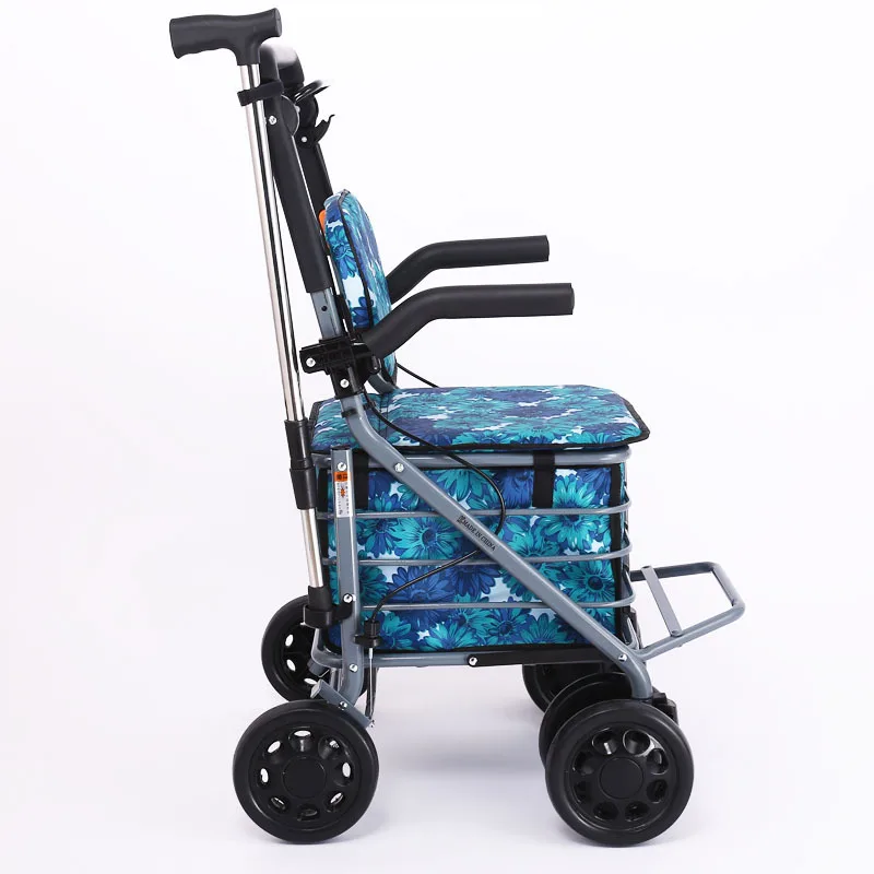 Walking Cart for Senior Citizens Can Be Folded and Seated