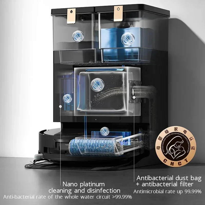 

Ecovacs Deebot Пылесос Робот X8 PRO PLUS AI Робот-скребок для пола Самоочищающаяся подметальная машина Автоматический сбор пыли