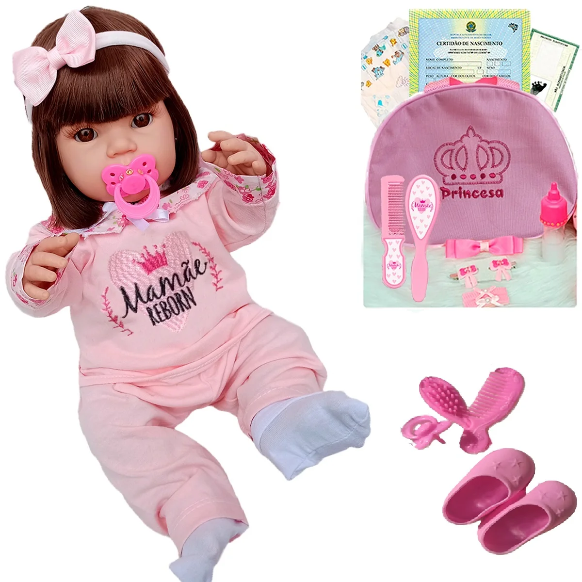 Baby Doll Mommy Reborn 100% Silicone Full Hen + TOY