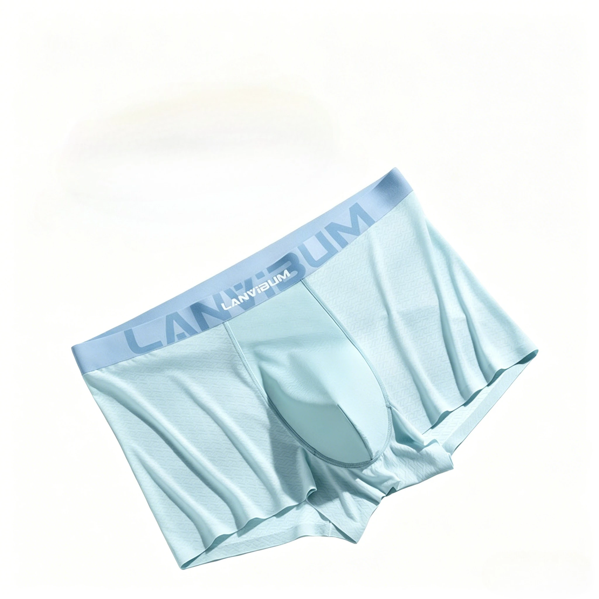 

Summer Ice Silk Boxer Shorts for Men Seamless Elastic Underwear Antibacterial Comfort Gay Erotic Low Rise U Pouch Trunks Knicker