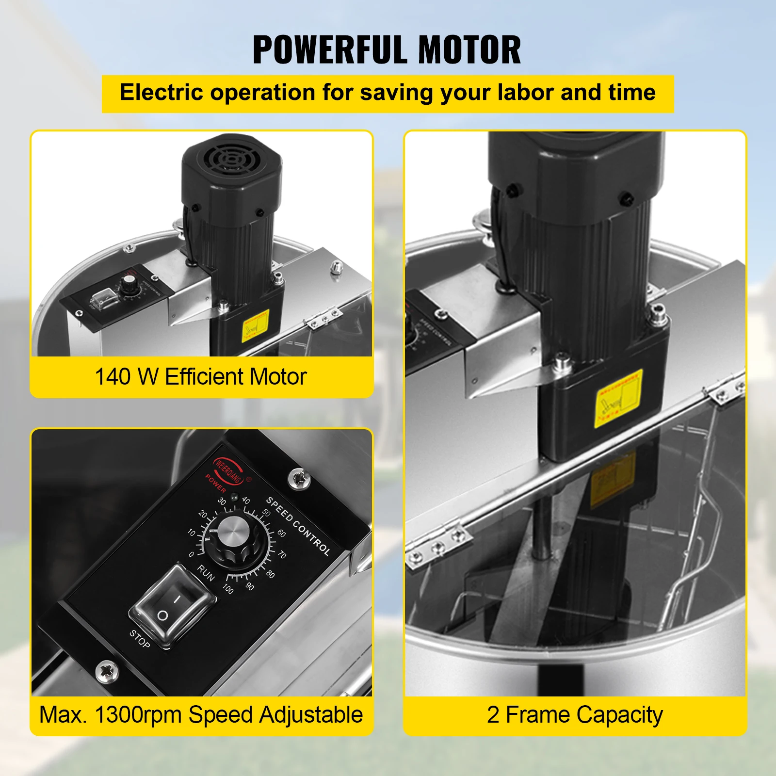 Extractor de Miel Manual y Eléctrico de 2, 3 o 4 Cuadros, Centrifugadora de Miel de Acero Inoxidable con Manivela, Equipo de Apicultura