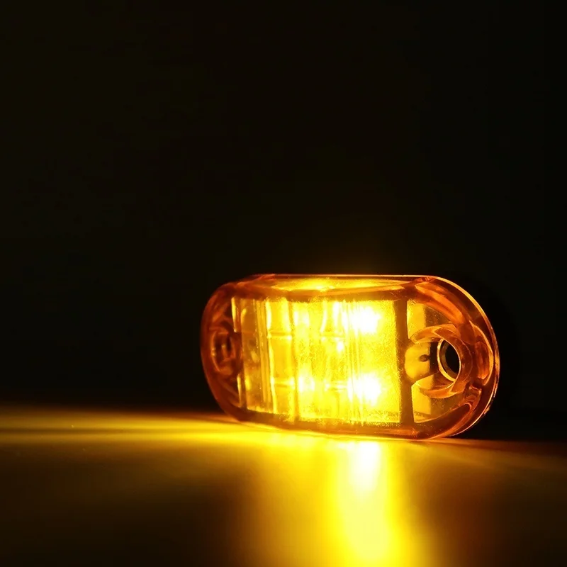 20/10PCS 4 LED 12 V-24 V Zijmarkeringslichten Ovaal Voor Achter Klaring Indicator lamp Truck Accessorie voor Trailer BUS Van Caravan