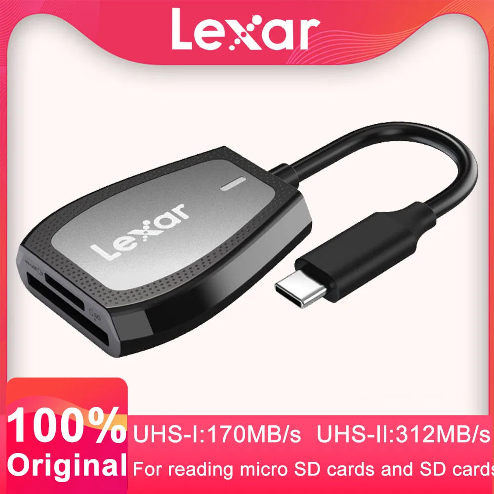 قارئ بطاقات ليكسر الأصلي 470U USB 3.2 Type C إلى SD مايكرو SD TF محول ملحقات OTG Cardreader قارئ ذاكرة SD ذكية