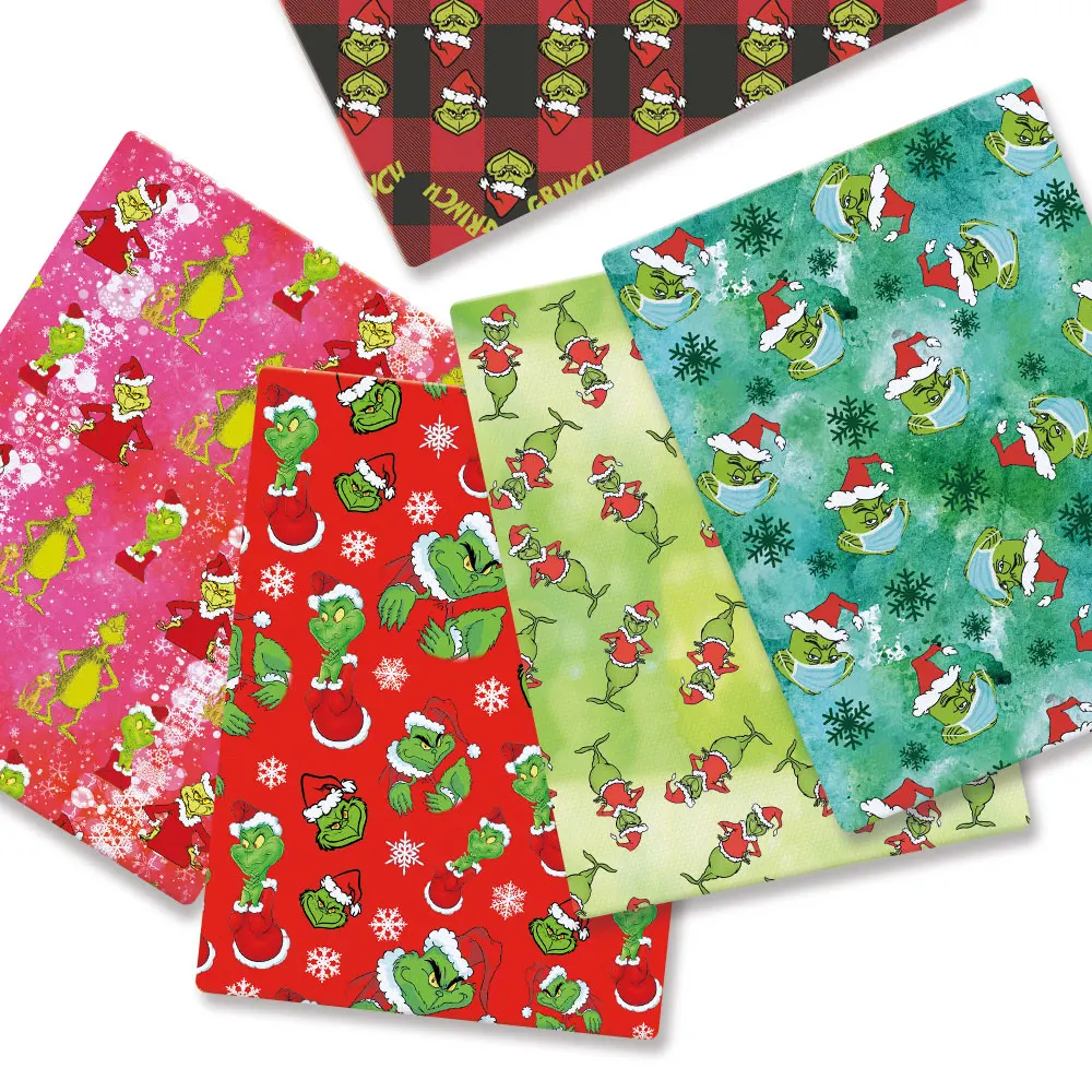 Christmas fabric 140x50CM Cartoon cotton fabric Patchwork Tissue Kid Home Textile Sewing Doll Dress Curtain Polyester