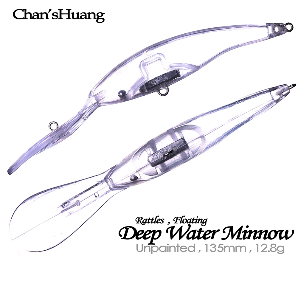 huang isca em branco sem pintura para pesca isca de pesca artificial flutuante mergulho em aguas profundas minnow faca voce mesmo artesanal 135 cm 128g 20 pcs 01