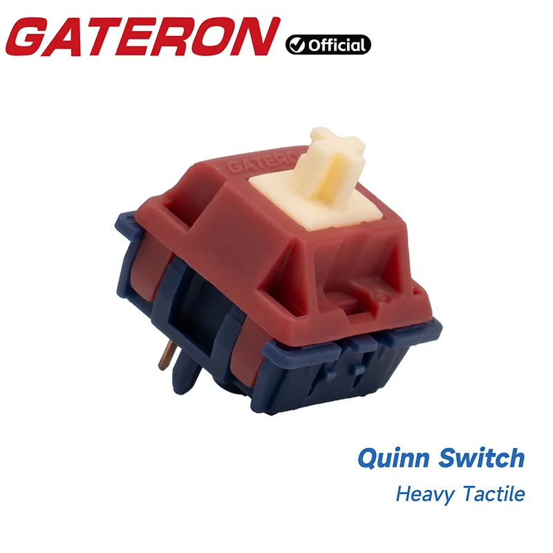 GATERON Quinn Switch 5 Pin RGB Heavy Tactile Nylon POM DIY Customized Gaming Mechanical Keyboard