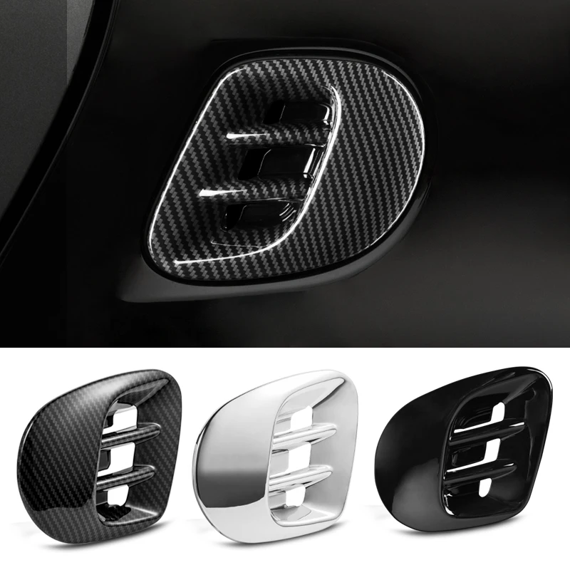 

3D Car Side Vent Air Outlet Cover Air Flow Fender Intake Hood for Smart Fortwo 453 ABS Plastic Auto Styling Decorative Sticker