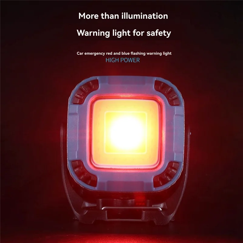 A02M-Portable LED Work Light USB Rechargeable Lantern 180-Degree Rotatable Car Repair Work Light