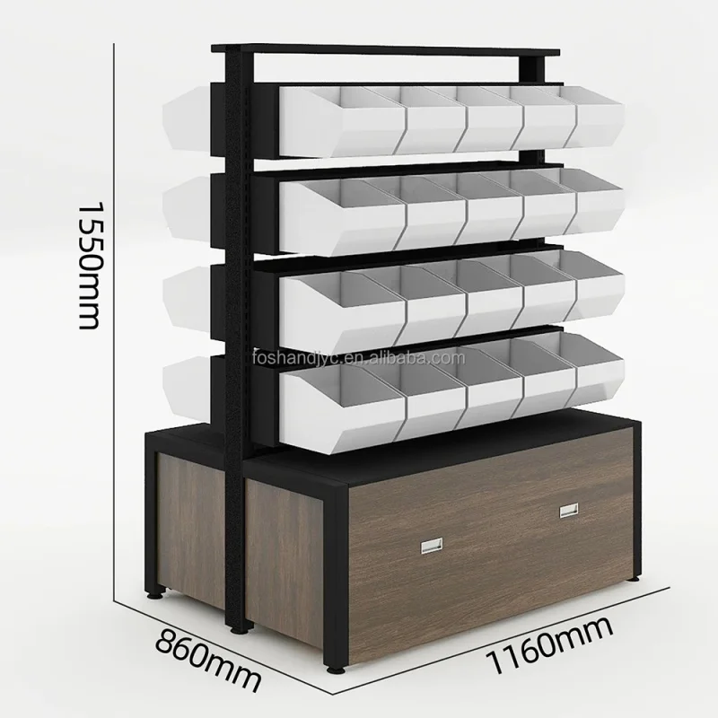 

Индивидуальные двусторонние стеллажи-витрины для супермаркетов, легкие металлические стальные стойки для закусок, продуктов питания и шоколада для магазинов