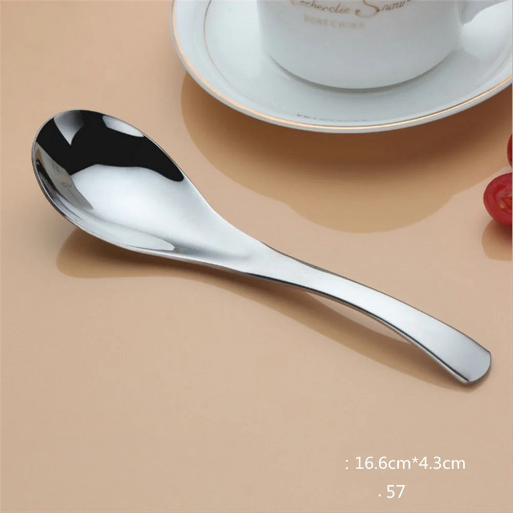 

3Pcs Stainless Steel Spoons Construction Easy Maintain School Work Lunch Travel Cutlery Set Spoon Stainless Steel Spoon