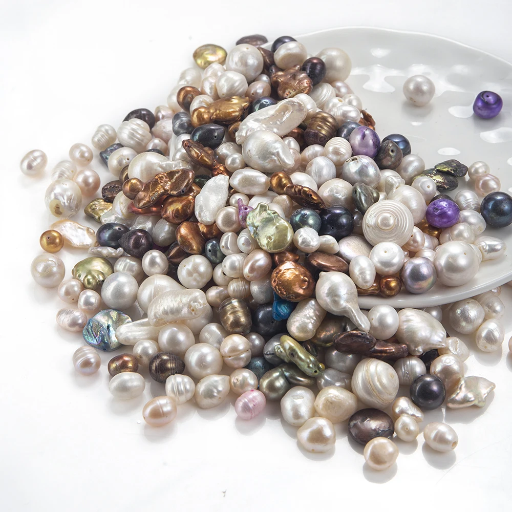 500G Natural Freshwater Pearl Baroque Pearl Beaded High Quality 5-12mm Loose Beads for Jewelry Making DIY Necklace Bracelet Ring