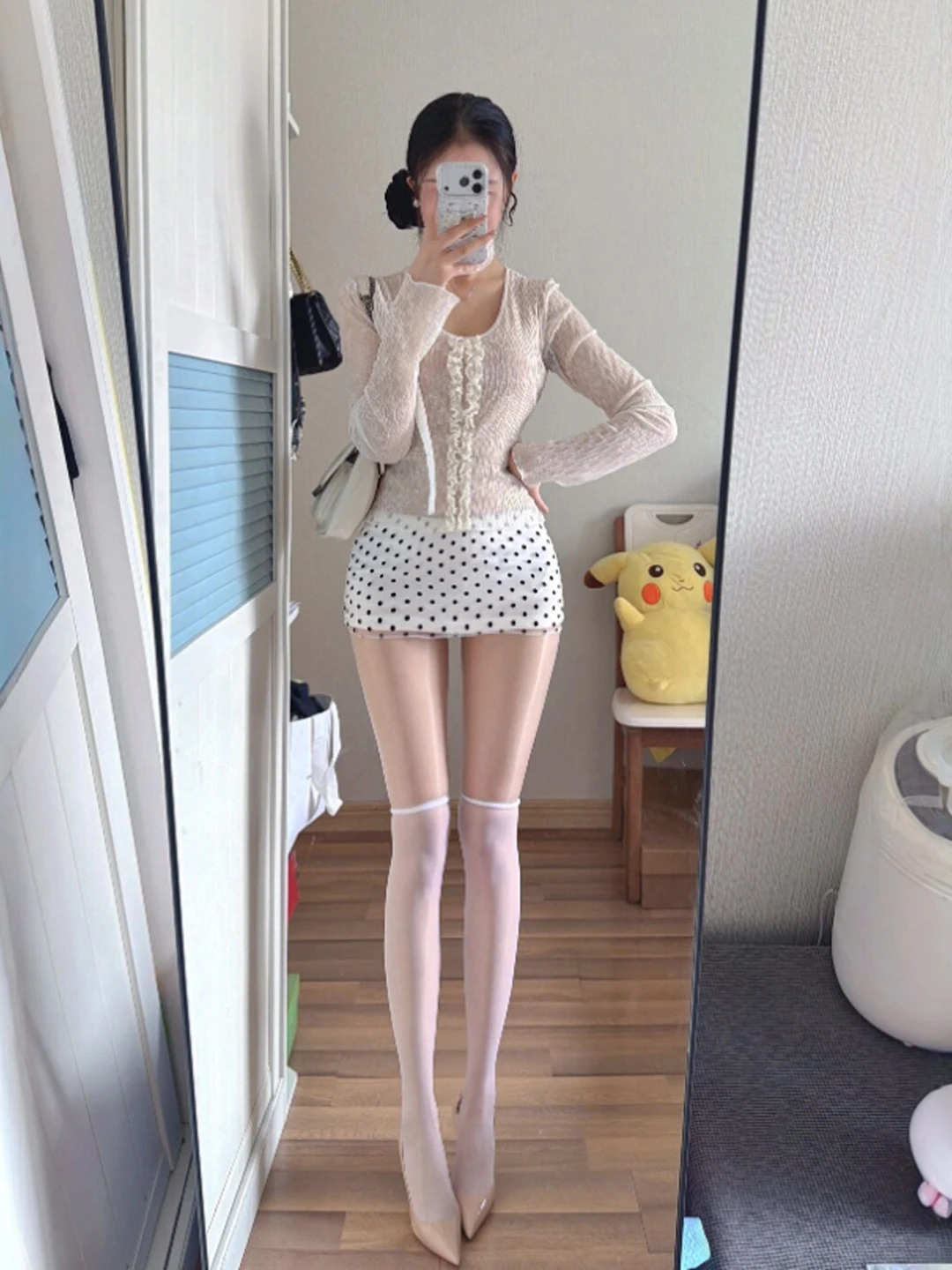 

Сексуальная кружевная блузка с U-образным вырезом и узором под дерево, приталенная, весна 2026, повседневная одежда для молодых женщин, с цветочным принтом