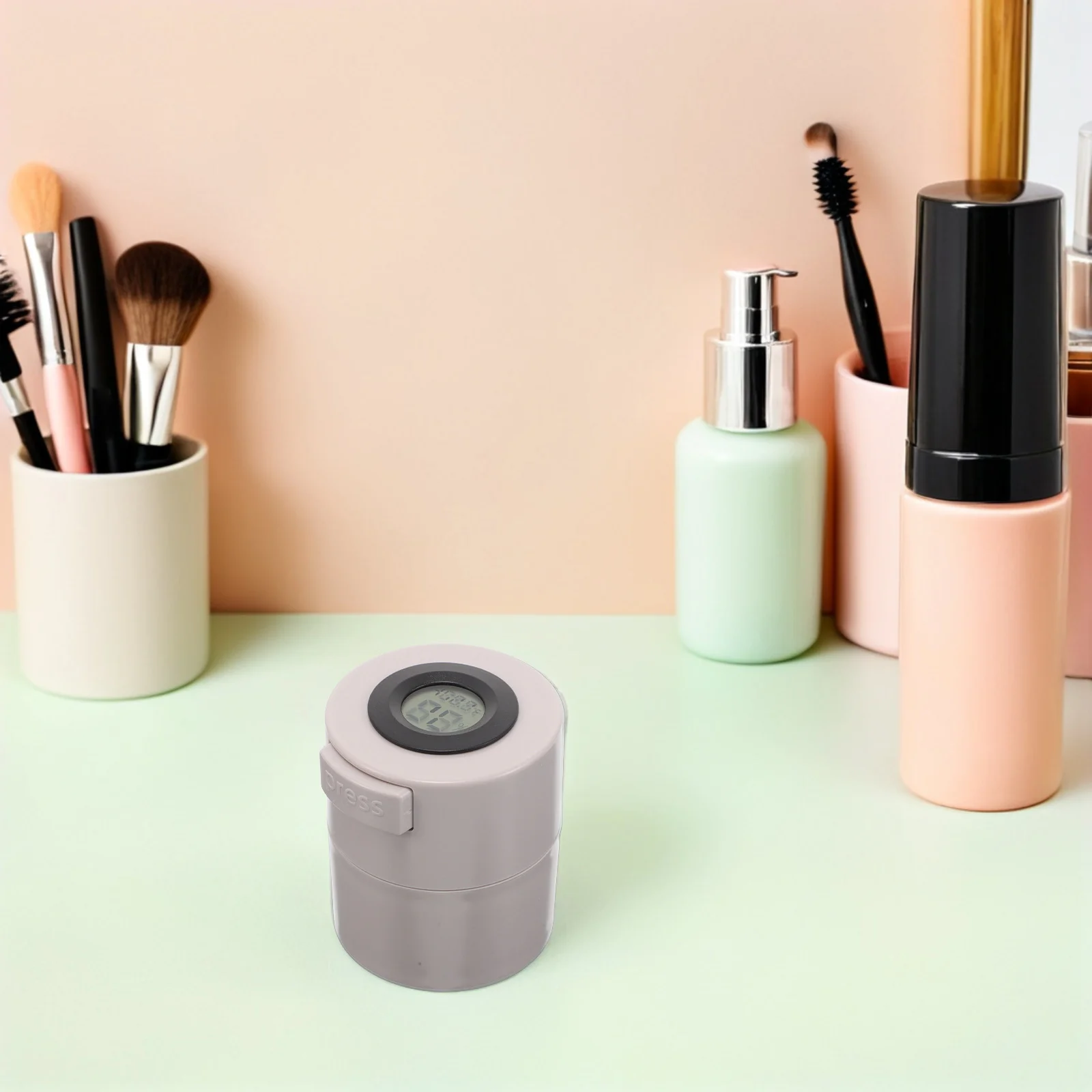 

Eyelash Glue Storage Tank Airtight Sealing Jar Temperature Humidity Display Lash Extension Tools Organizer Case Glue