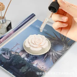 1PCS Ceramic Aromatherapy Air Freshener Car-mounted aromatherapy disc diffuser stone decoration Perfume table top bedroom decor