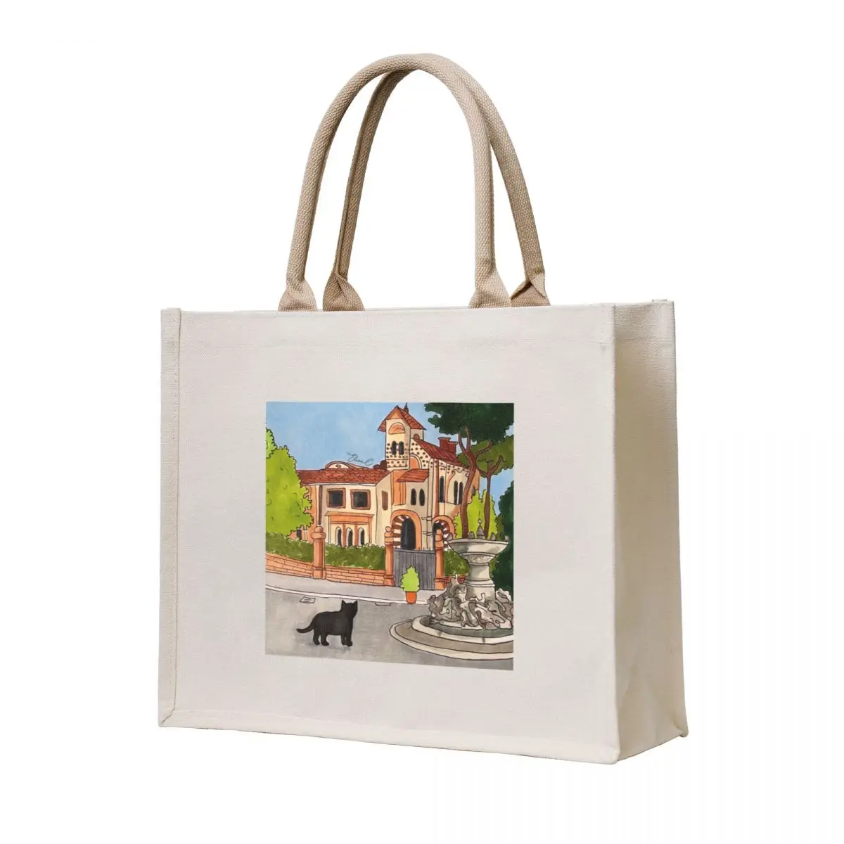 

Journal of a Cat in Rome - Coppedè Tote Bag shopping trolley bag handbag free delivery bags Big bag women