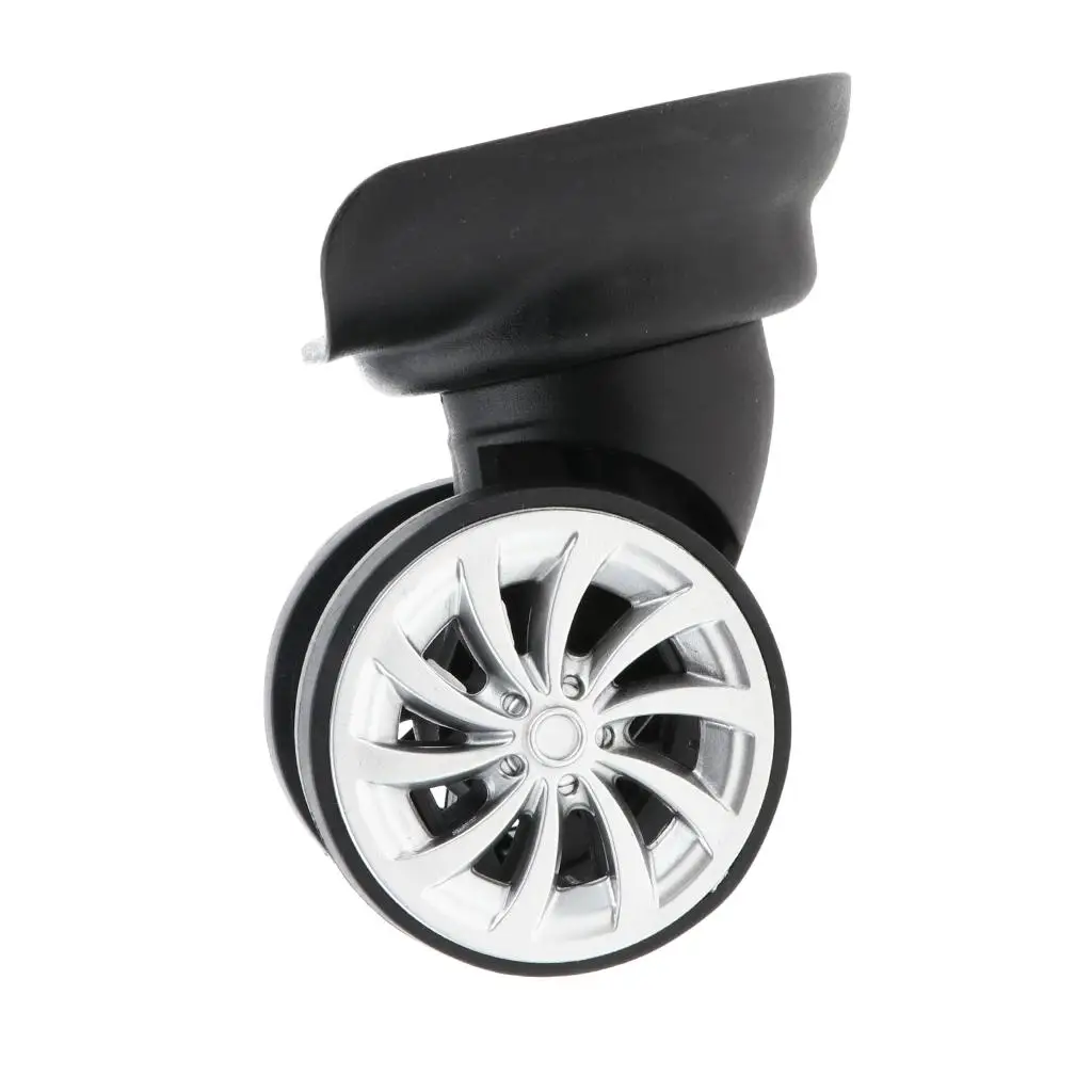 1 Pair Universal Suitcase Luggage Casters ReplacementDual Roller Wheels for Travel Case- Loading Bearing
