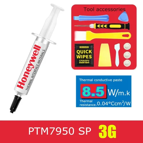 Imagen 2 del producto Honeywell-grasa térmica PTM7950SP para ordenador portátil, tarjeta gráfica de CPU, pasta de silicona de refrigeración GPU 7958, parche de junta