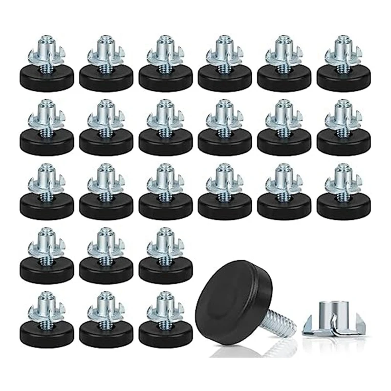 

Hot 1/4Inch Thread Furniture Feet Levelers,24PCS Adjustable Feet Levelers On Furniture Glide Leveling,For Table(1/4Inch-18)