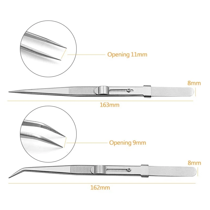 

Пинцеты изогнутые из нержавеющей стали для точных ювелирных работ, включая подготовку и финишную обработку при пайке