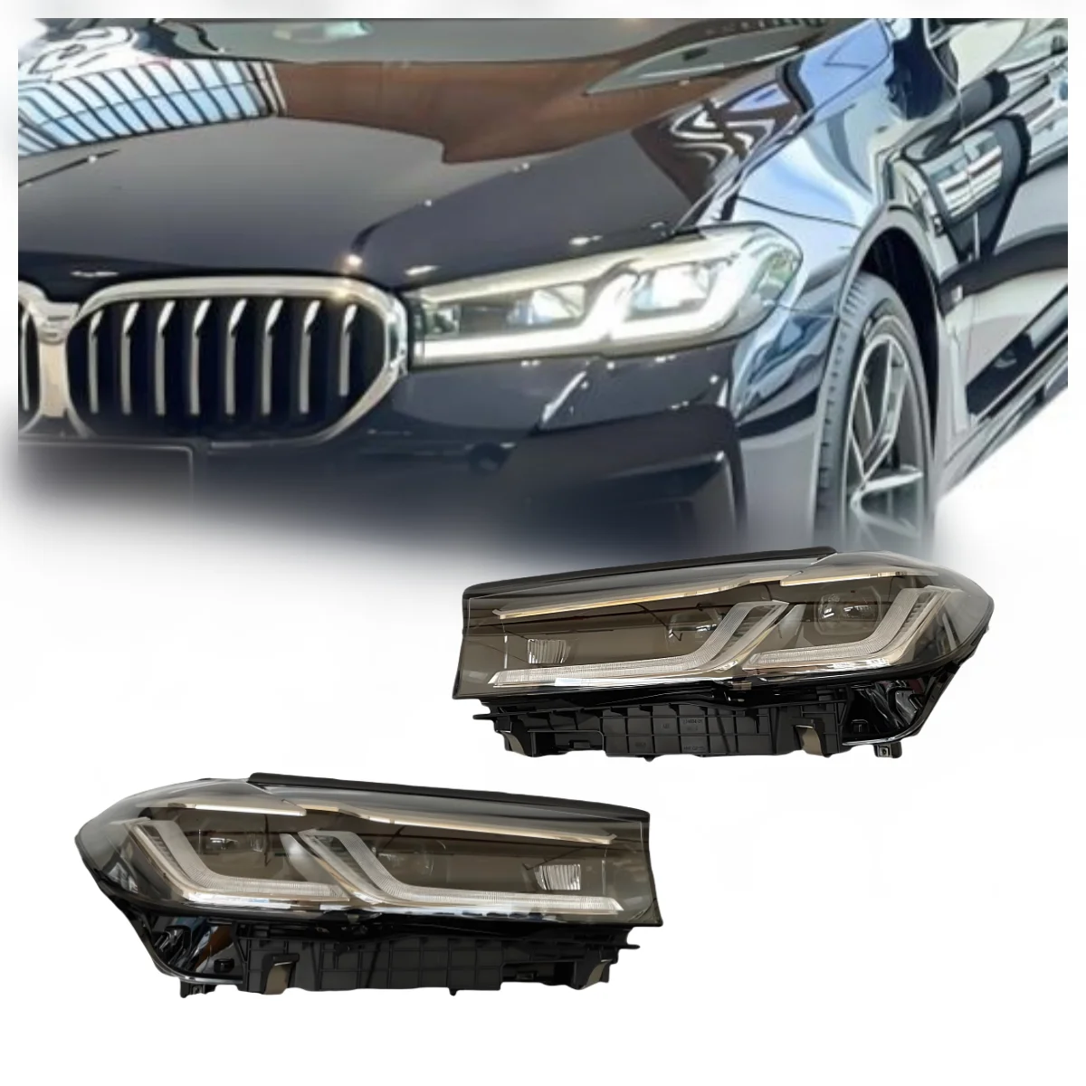 

For 5 Series G30G38 LCi Headlight Assembly Upgraded High-quality 12V 6000K 6000 lm 60W Original Headlight 2018-2020