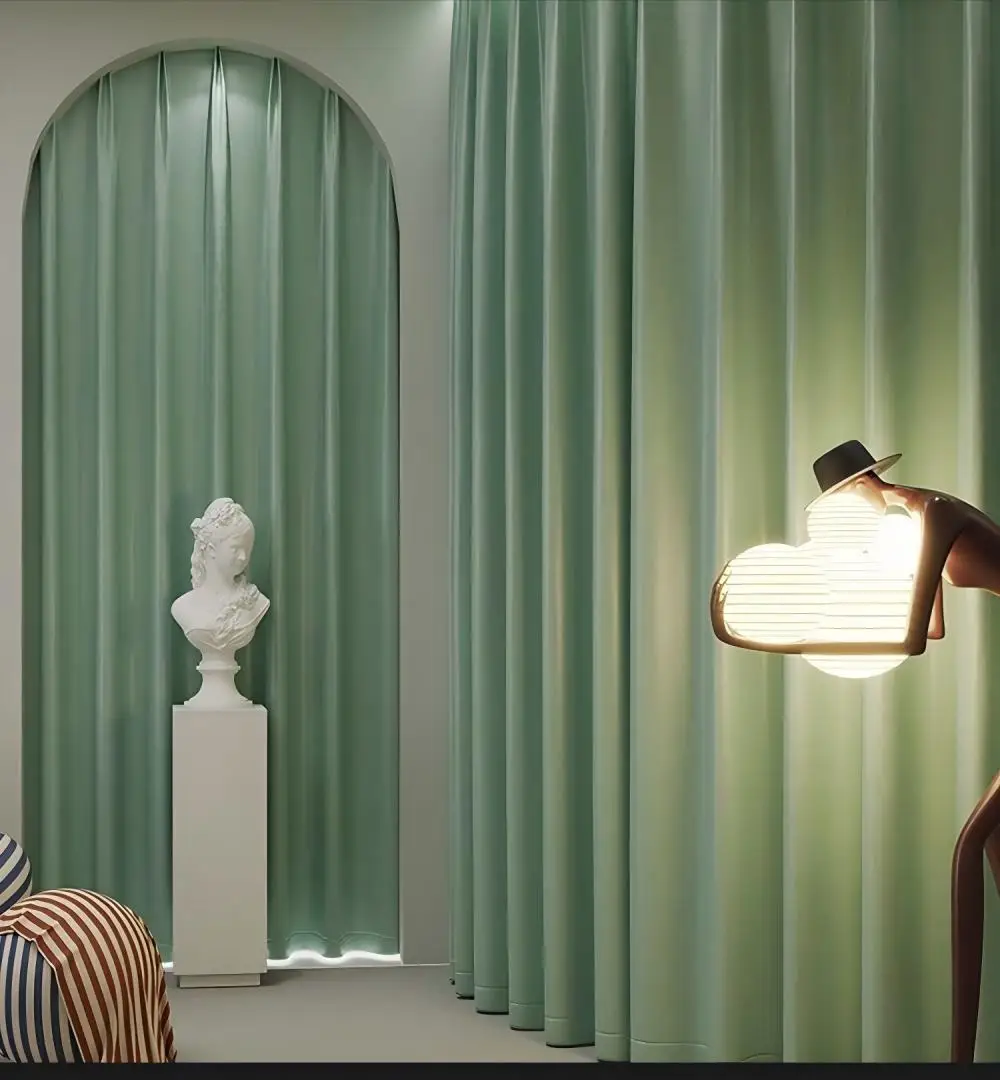 200007  Curtains, fully blackout, bedroom, living room, balcony, blackout, heat-insulating curtains