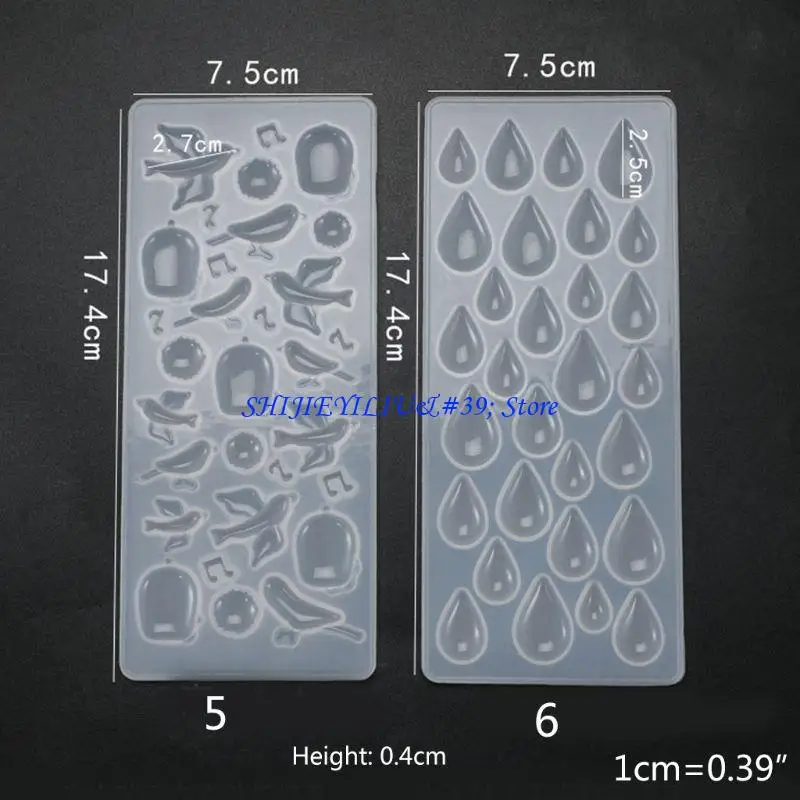 E21F Multi-style Earrings Eardrop Danglers Silicone Mould DIY Crafts Jewelry Mold