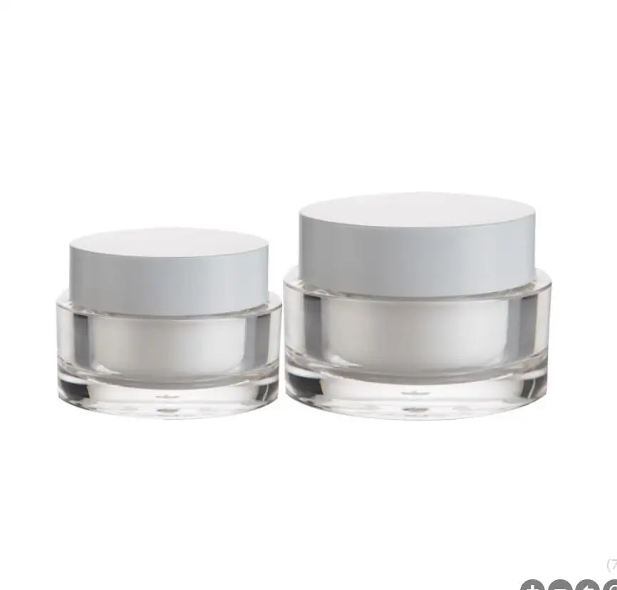 

1530G50G round acrylic jar pot tin day night cream/eye serum/essence/art nail/moisturizer/wax/gel skin care cosmetic packing
