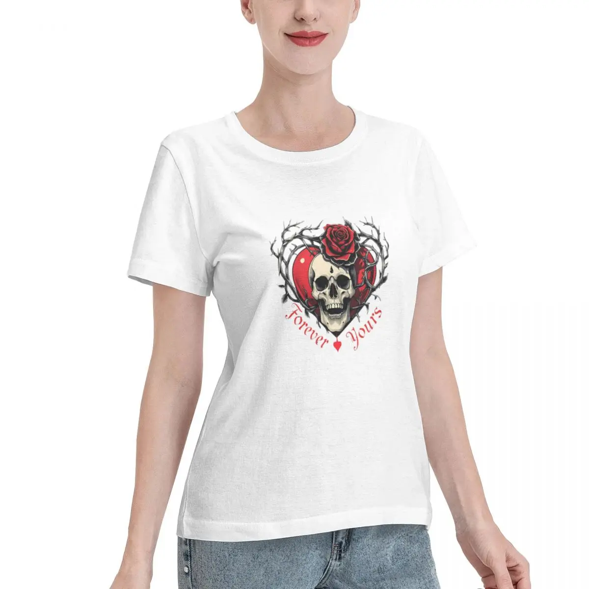 Skin Safe Forever Yours Women's T-shirt All Season Plain Cotton Top