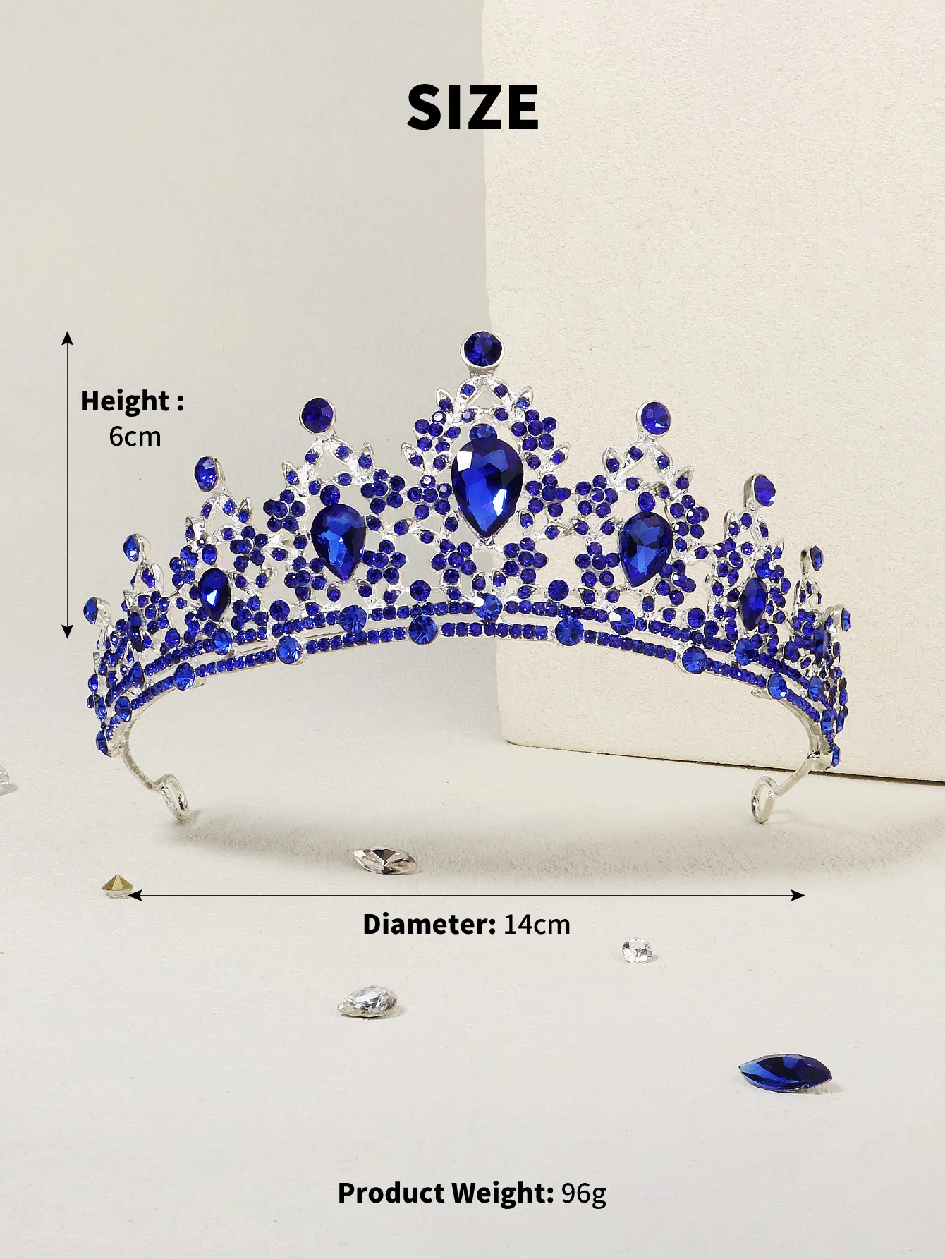 Mode Schwarz Kristall Haar Krone für Frauen Haar Zubehör Prom Gold Farbe Tiaras und Kronen Braut Haar Schmuck Geschenke – Detail 28