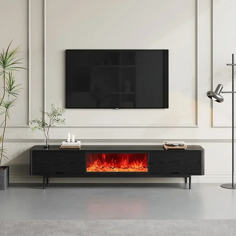 Fireplace TV cabinet simulated flame false fire embedded electronic stove decoration floor platform