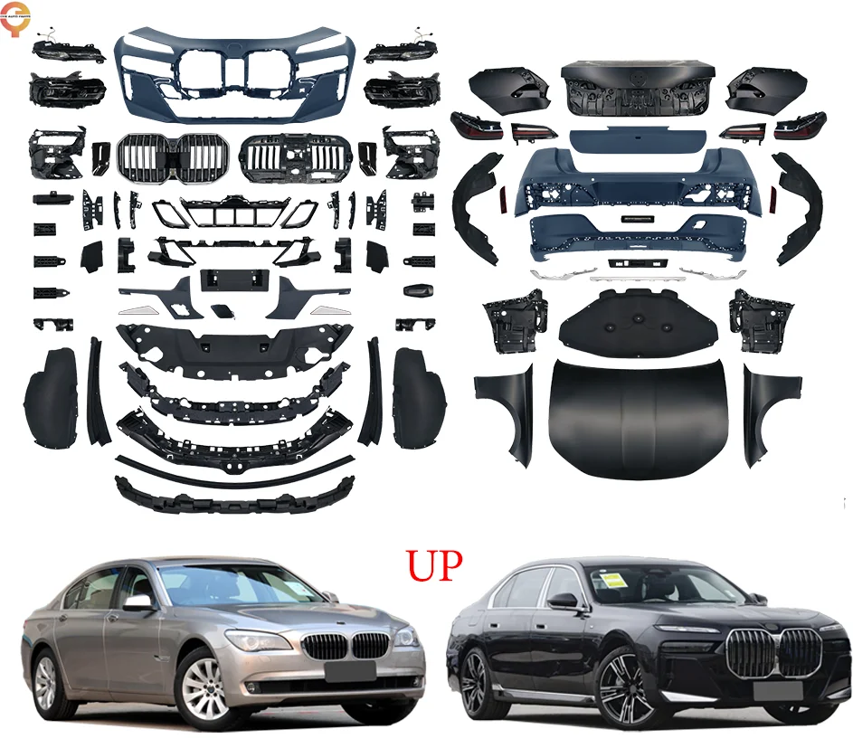 For BMw 7 Series F02 up G70 Facelift Bodykit New Plastic Front & Rear Bumper with LED Headlight Plug and Play