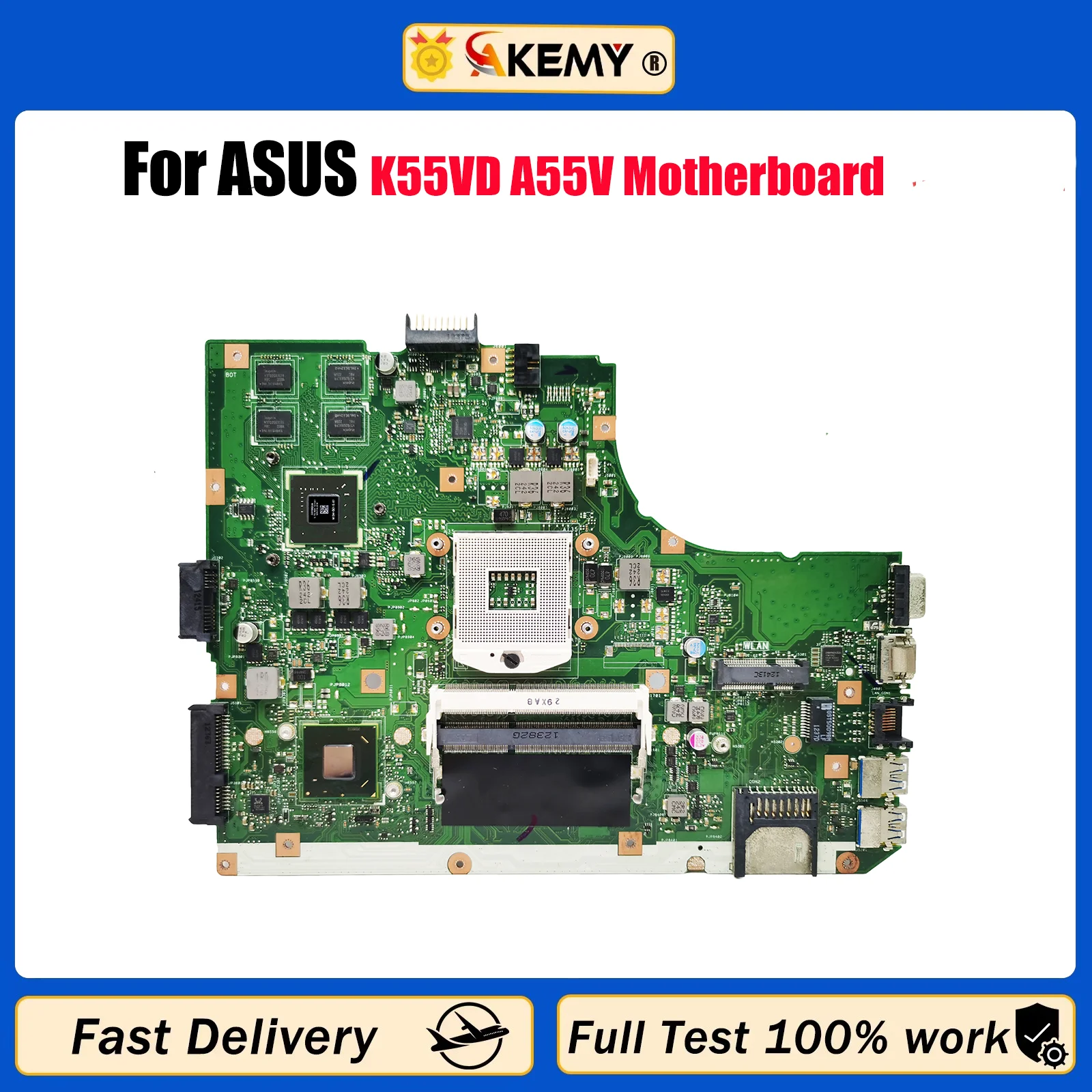 

Материнская плата для ноутбука K55VD для ASUS K55V K55VD K55VM K55VJ, материнская плата для ноутбука Цей товар в наличии, 100% тестирование, ОК, быстрая доставка
