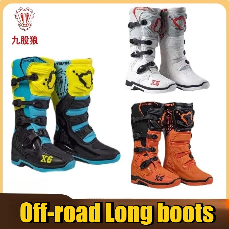 Motorcycle Waterproof Boats Off-Road Riding Mid-Calf Ankle Protective Shoes Moto Motorbike Equipment Racing Long Racing Boots