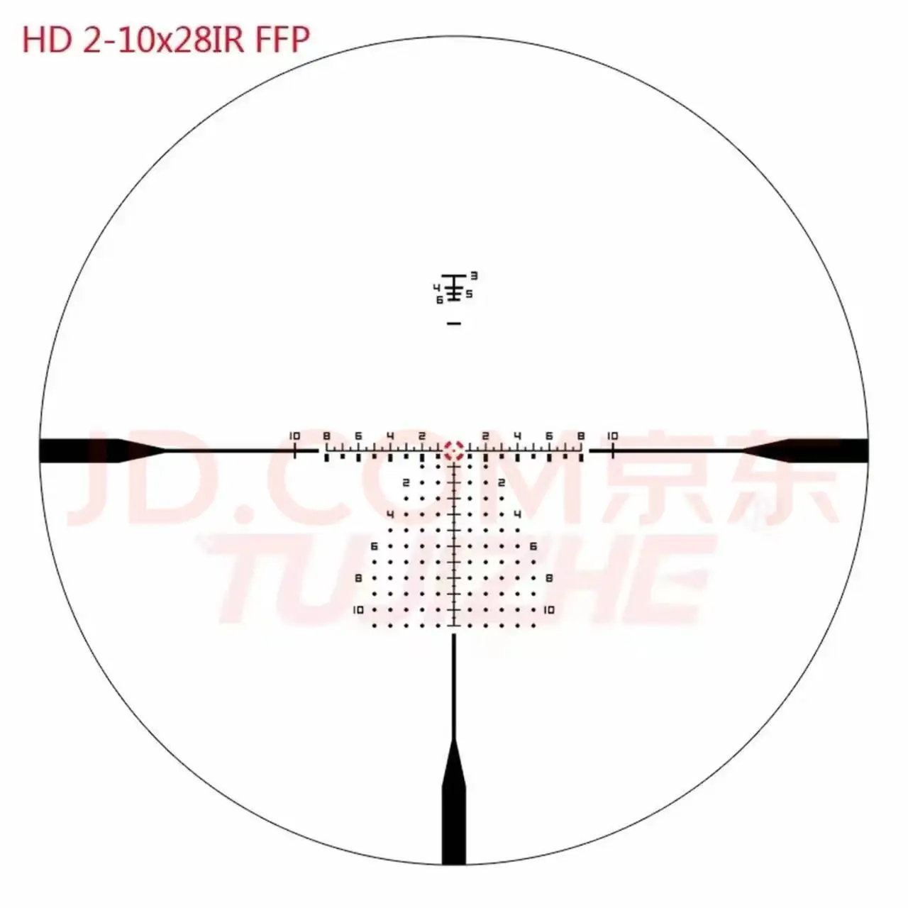 BALLISTIC-X Assault Short Front-Mounted Quick-Sight 2-10X28 FFP Razor Cross Hair High-Definition Scope 2-10X28 (No. 1 Cross Hair