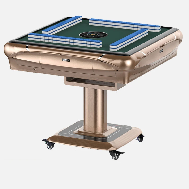 Automatic Mahjong Table Metal Folding Mahjong Table With Wheels Silent Automatic Mahjong Table