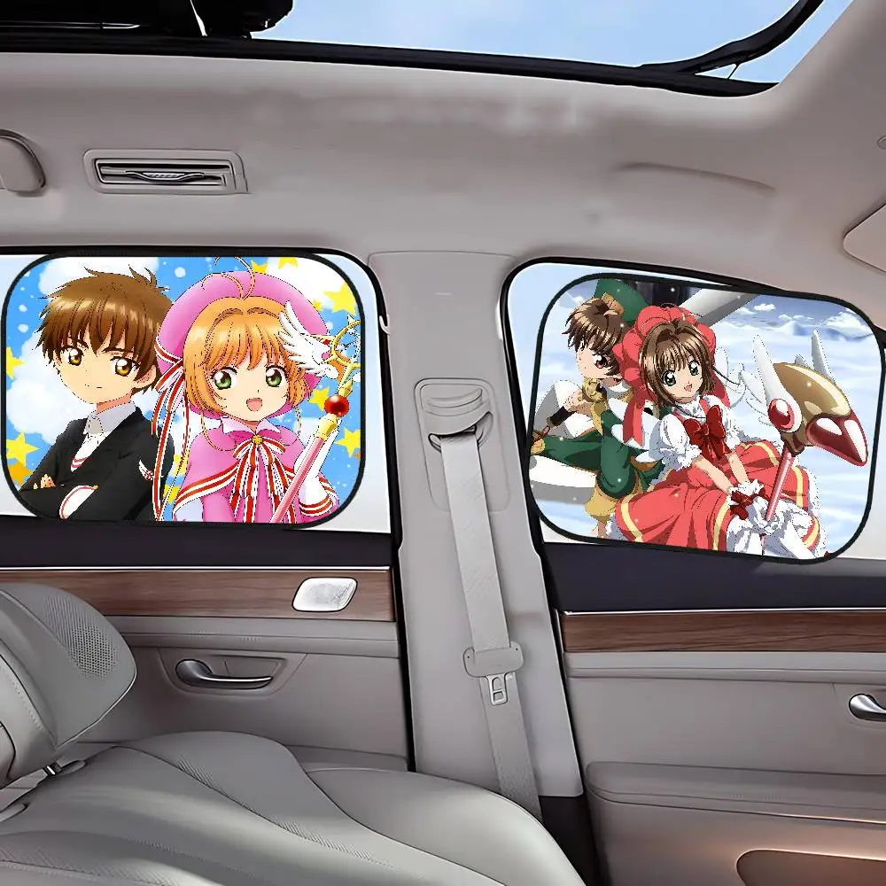 

Captor SakuraS Anime Side Window Sun Shade For Car Electrostatic Curtains Anti-Glare Car Sun Protection Cover 99.9% Blocking