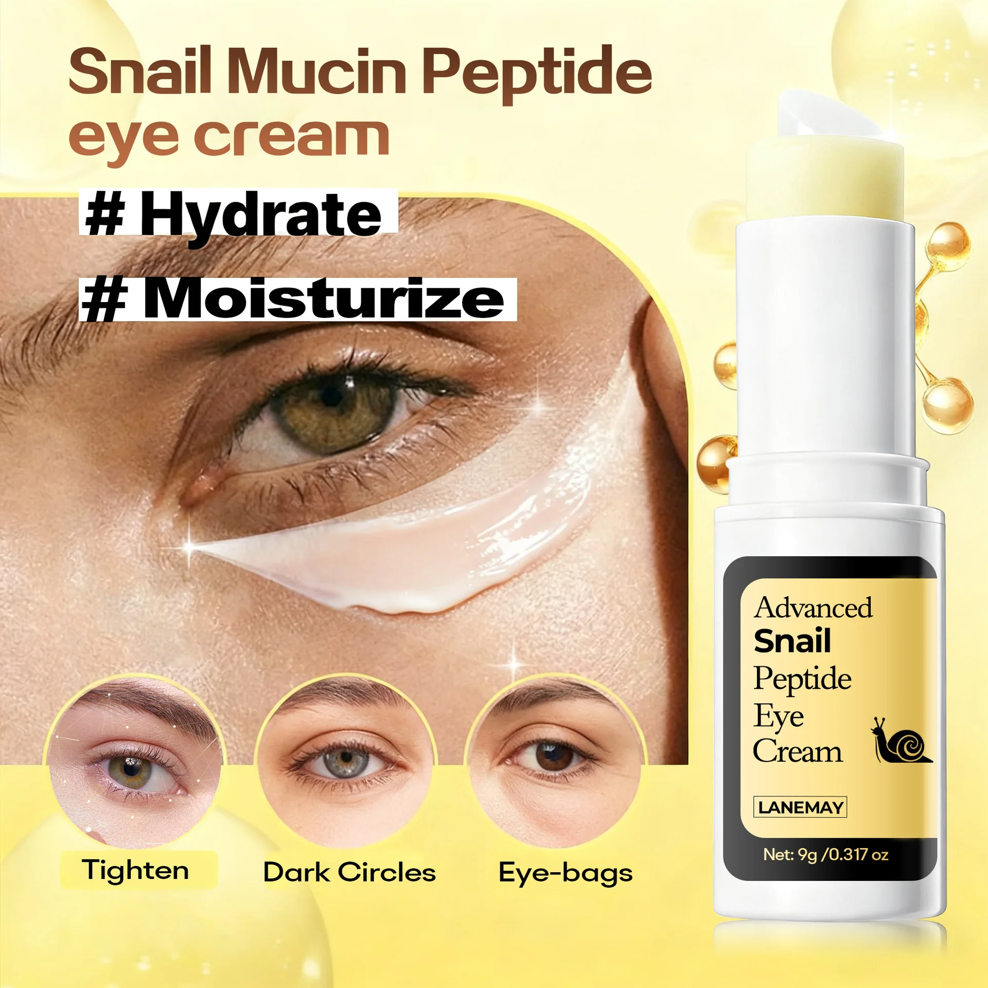 Lanemay crème pour les yeux d' - Snail Cream Gel avis et prix