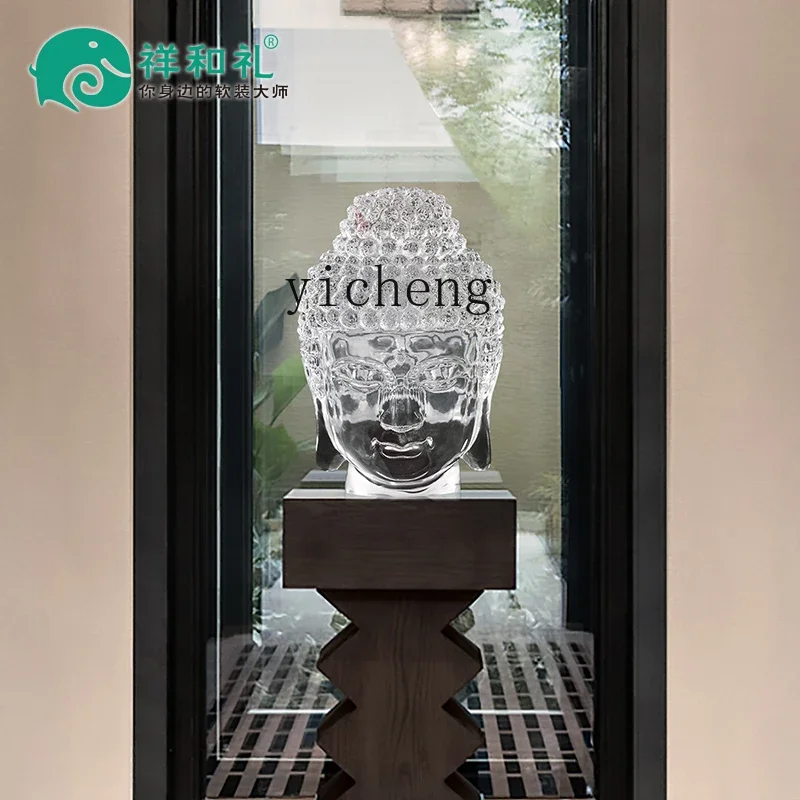 

V6 living room Buddha head resin sculpture decoration hotel entrance model room handicraft ornament