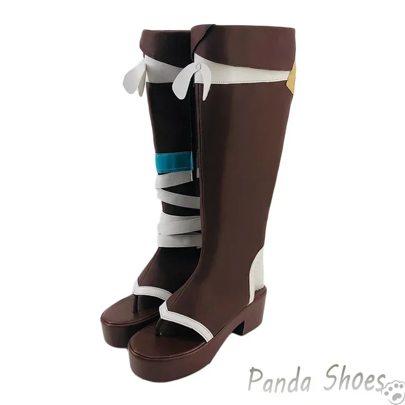 Genshinimpact Gorou Cosplay Shoes Anime Game Cos Long clogs Boots Game Gorou Cosplay Costume Prop Shoes for Halloween Party