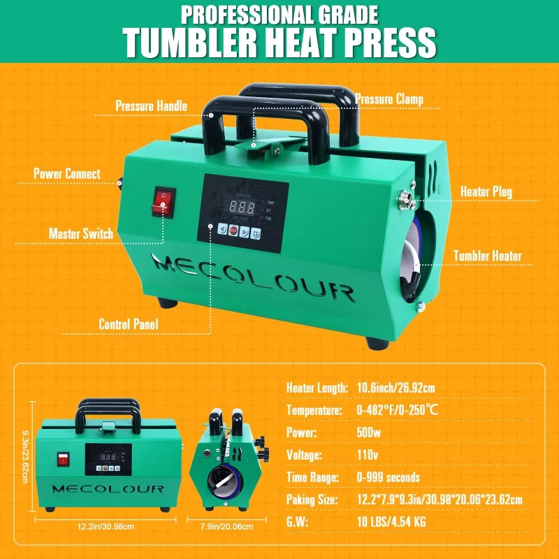 

Новая термопресс-машина для кружек и стаканов 30 унций (2026 год, склад в США)