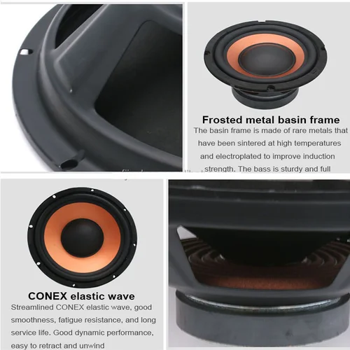 Imagen 2 del producto 1 Uds. Subwoofer de coche de 6,5/8/10 pulgadas de alta potencia 35 núcleos 100 altavoces magnéticos para coche música estéreo Subwoofer modificación de altavoz de coche
