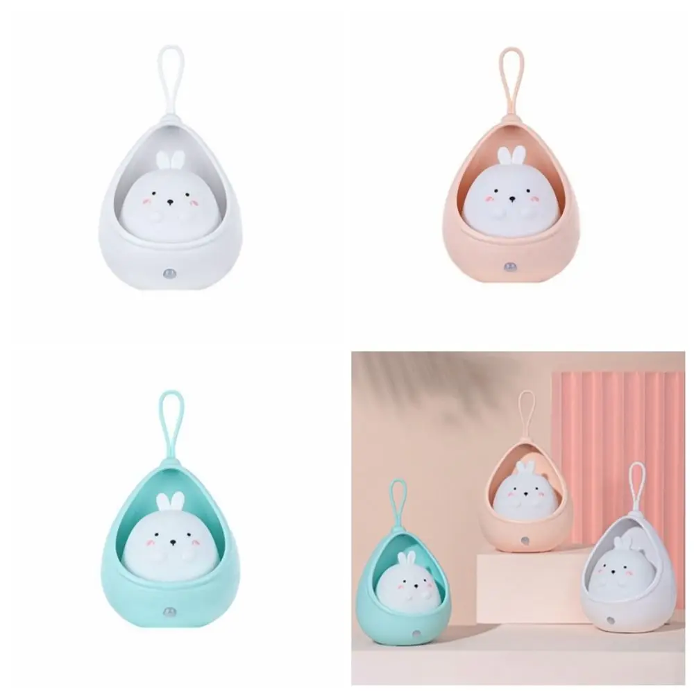Sensor Control Rabbit LED Night Portable Silicone Cartoon Night Lamp USB Rechargeable 3 Mode Human Induction Lamp Children