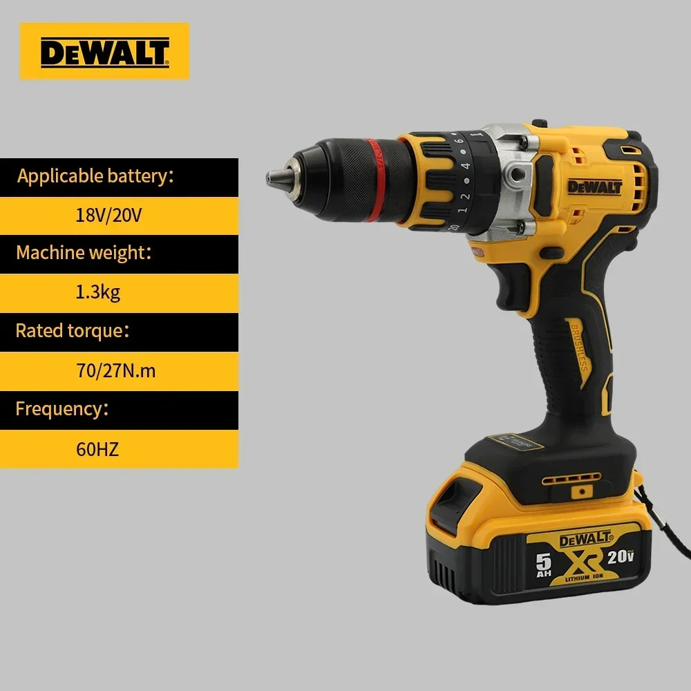 DEWALT DCD791 Compact cordless drill screwdriver Multi-function drive home rechargeable brushless motor drill power tools