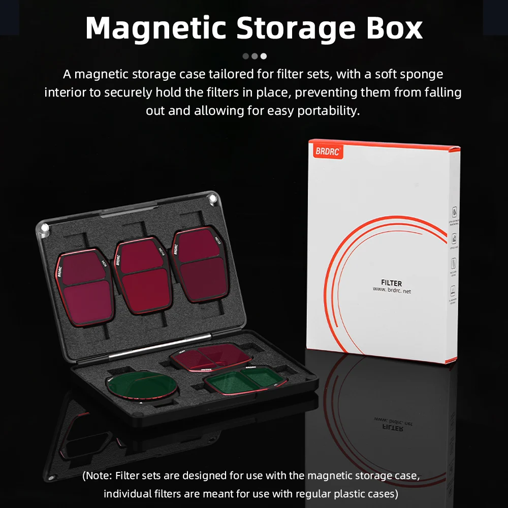 BRDRC عدسة تصفية ل DJI الهواء 3S UV/CPL/LPR/ND8/ND16/ND32/ND64 متعددة الوظائف الطائرة بدون طيار مجموعة مرشحات خاصة الملحقات الزجاج البصري