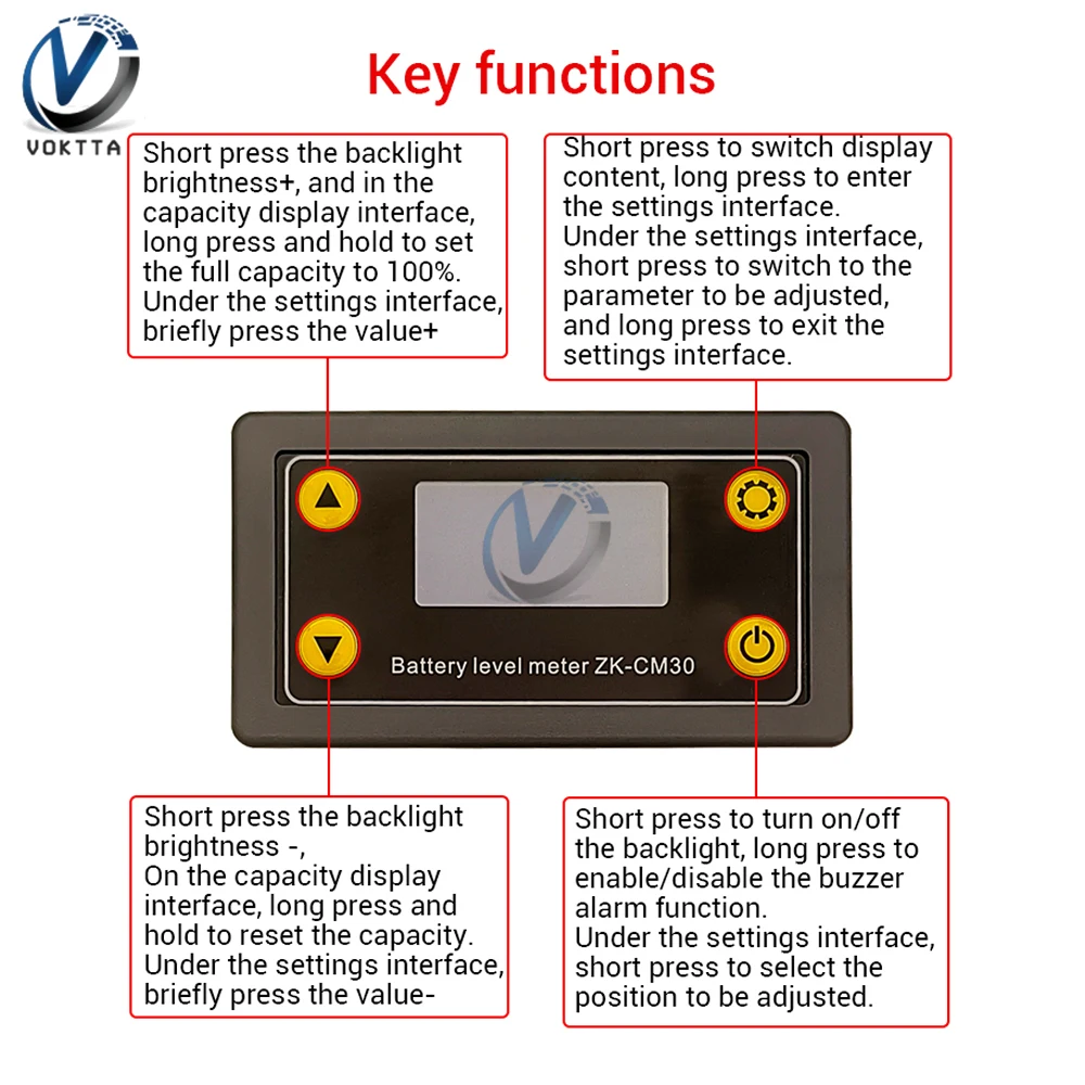 DC6-60V digitale Voltmeter Ampere meter Multifunktions-Leistungs messer Lithium-Batterie-Elektrizität tester Anzeige Coulomb Meter Monitor