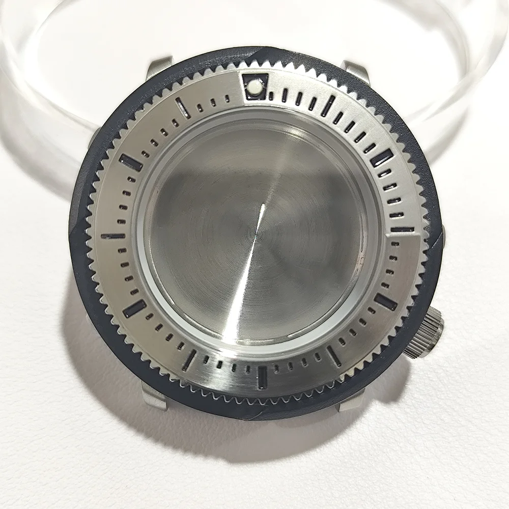 

46mm Stainless Steel Men‘s Watch Case Suitable for NH 35 Movement Watches Accessories Fit 29.5mm Dial Sapphire Glass Watch Box