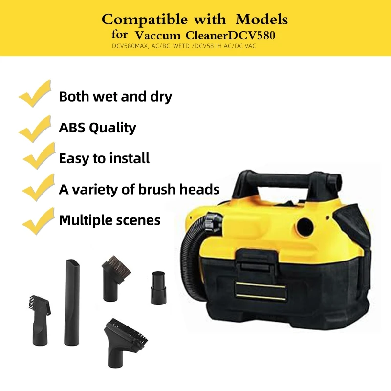 خرطوم ملحق صيانة أداة مجموعة استبدال خرطوم الجمعية فرشاة إزالة الغبار مجموعة البلاستيك الملمس ل DCV580 DCV581H