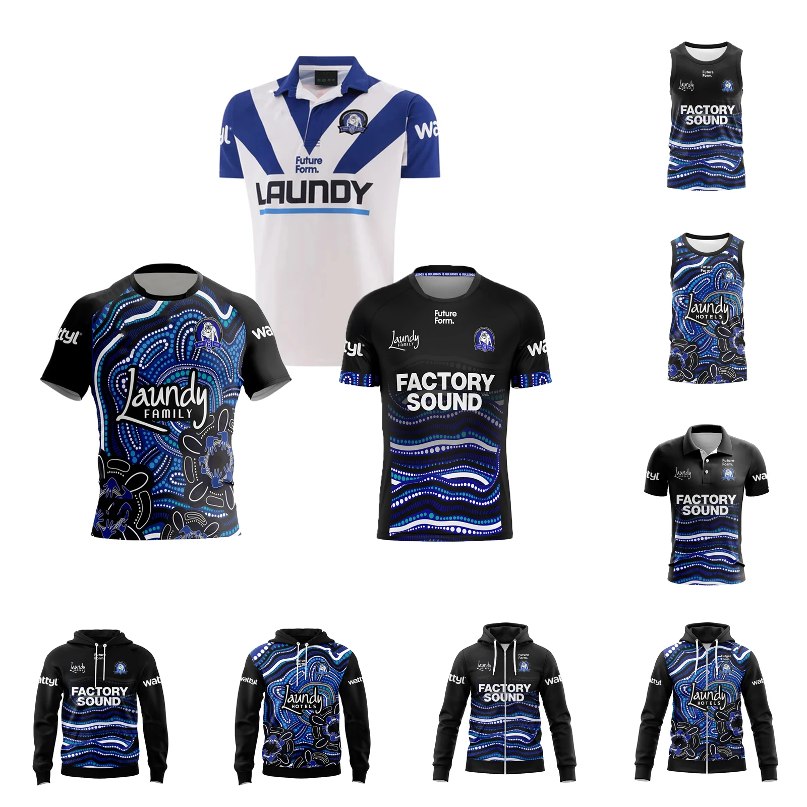 

2025 Bankstown Bulldogs Mens Indigenous/1995 Heritage/Training Rugby Jersey Sports Hoodies Customize
